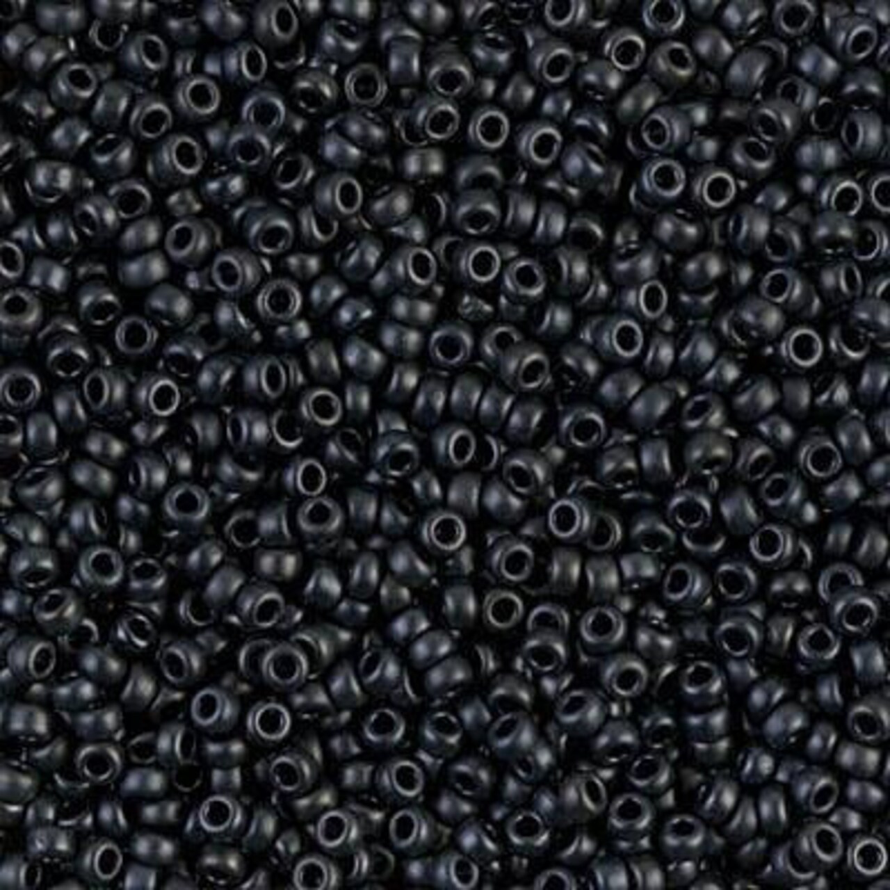 Miyuki 11 Round Seed Bead, 11-2010, Matte Metallic Charcoal, 13 grams